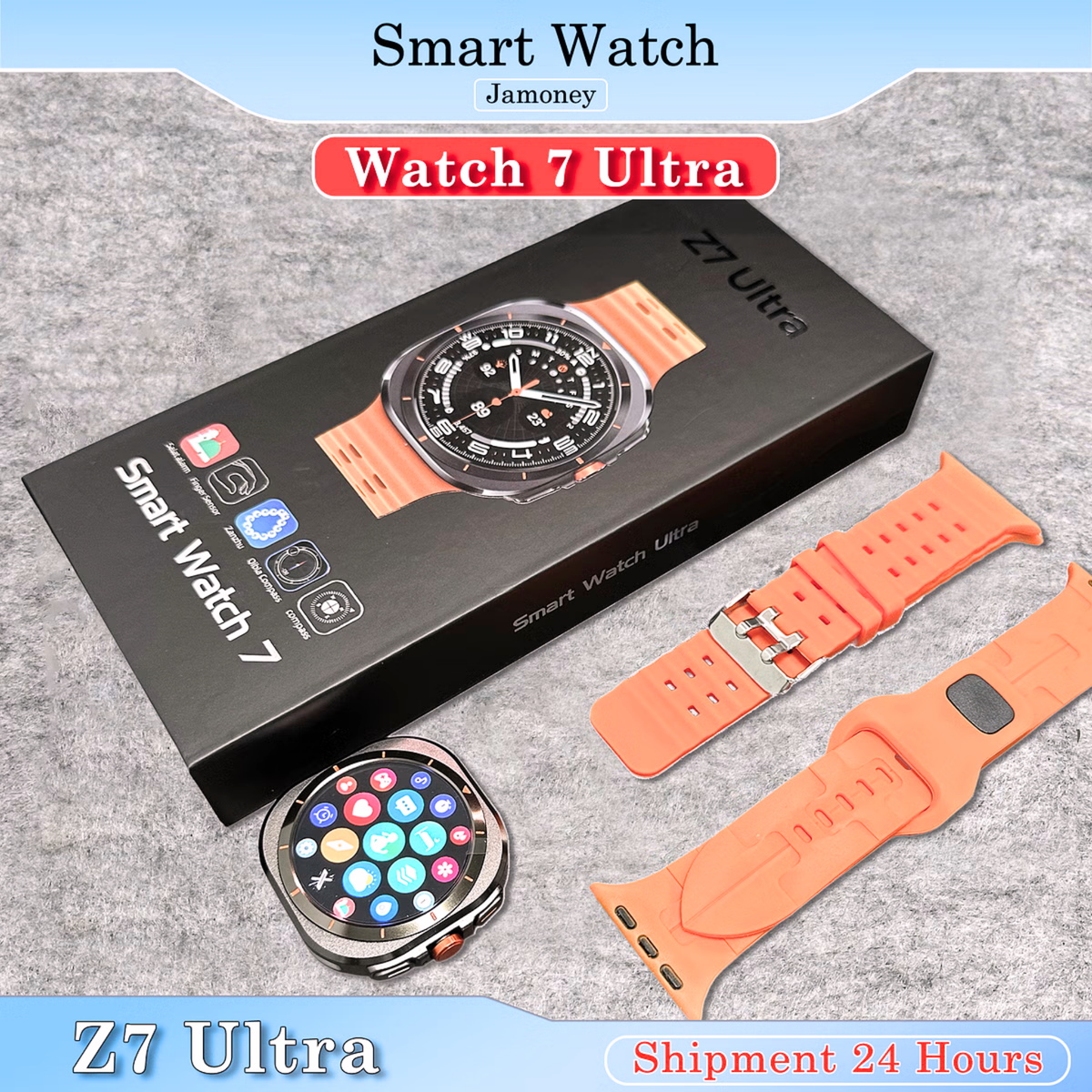 smart ultra watch metal orange