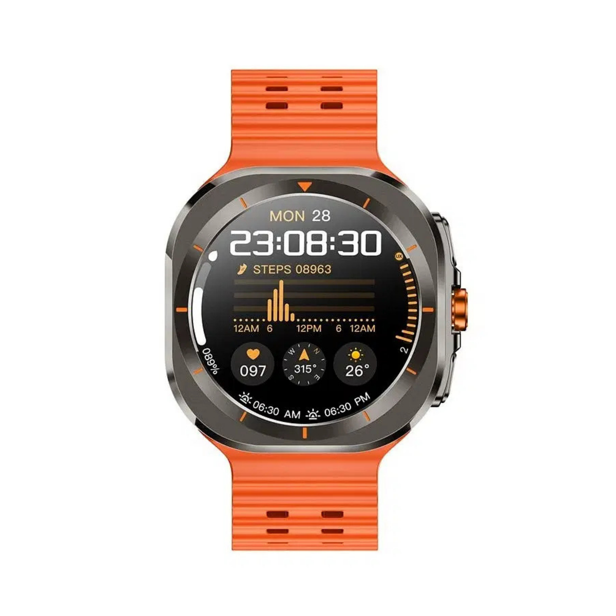 smart ultra watch metal orange